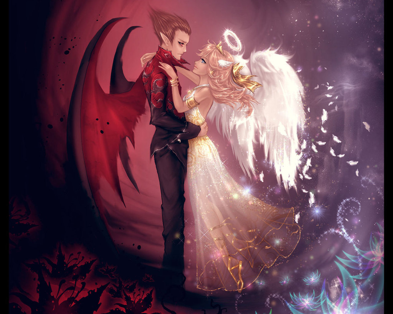 High resolution Fantasy love couple hd 1280x1024 background ID:305318 for PC