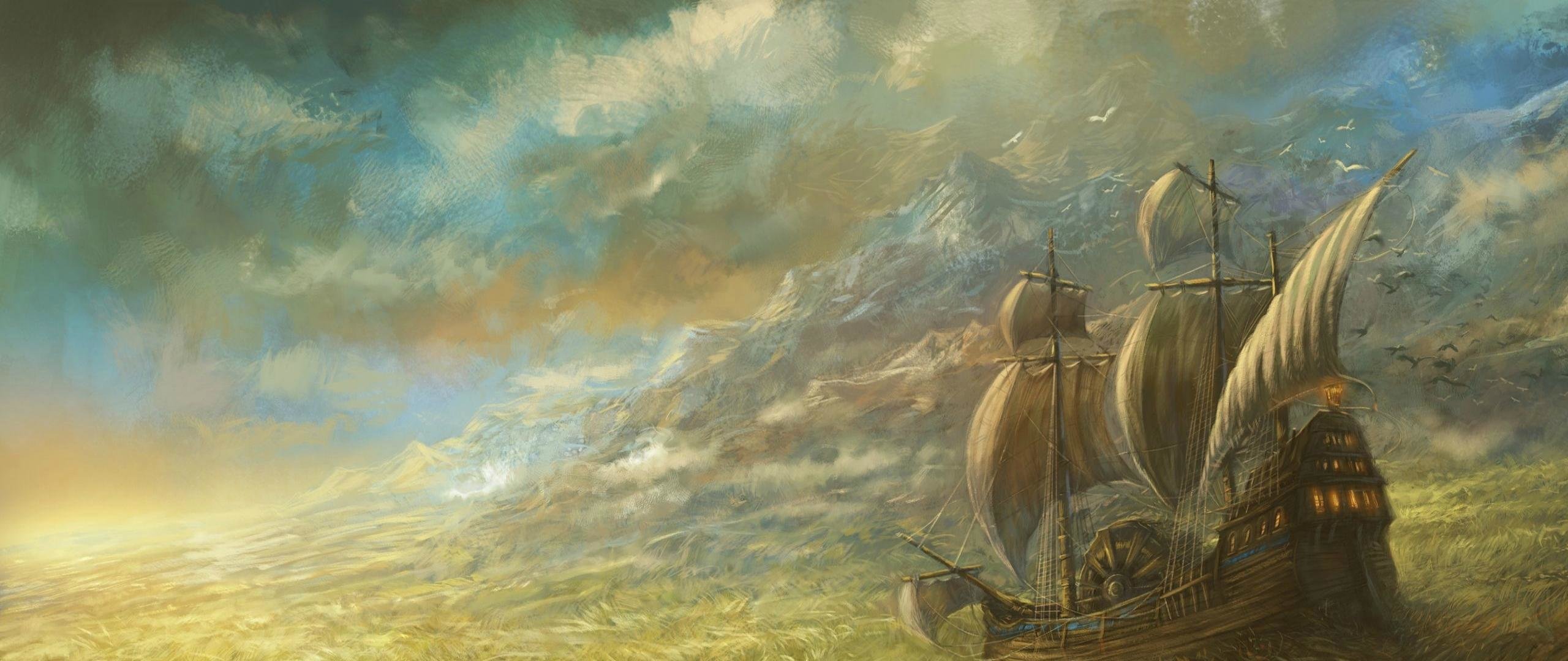 Best Fantasy ship wallpaper ID:194906 for High Resolution hd 2560x1080 PC