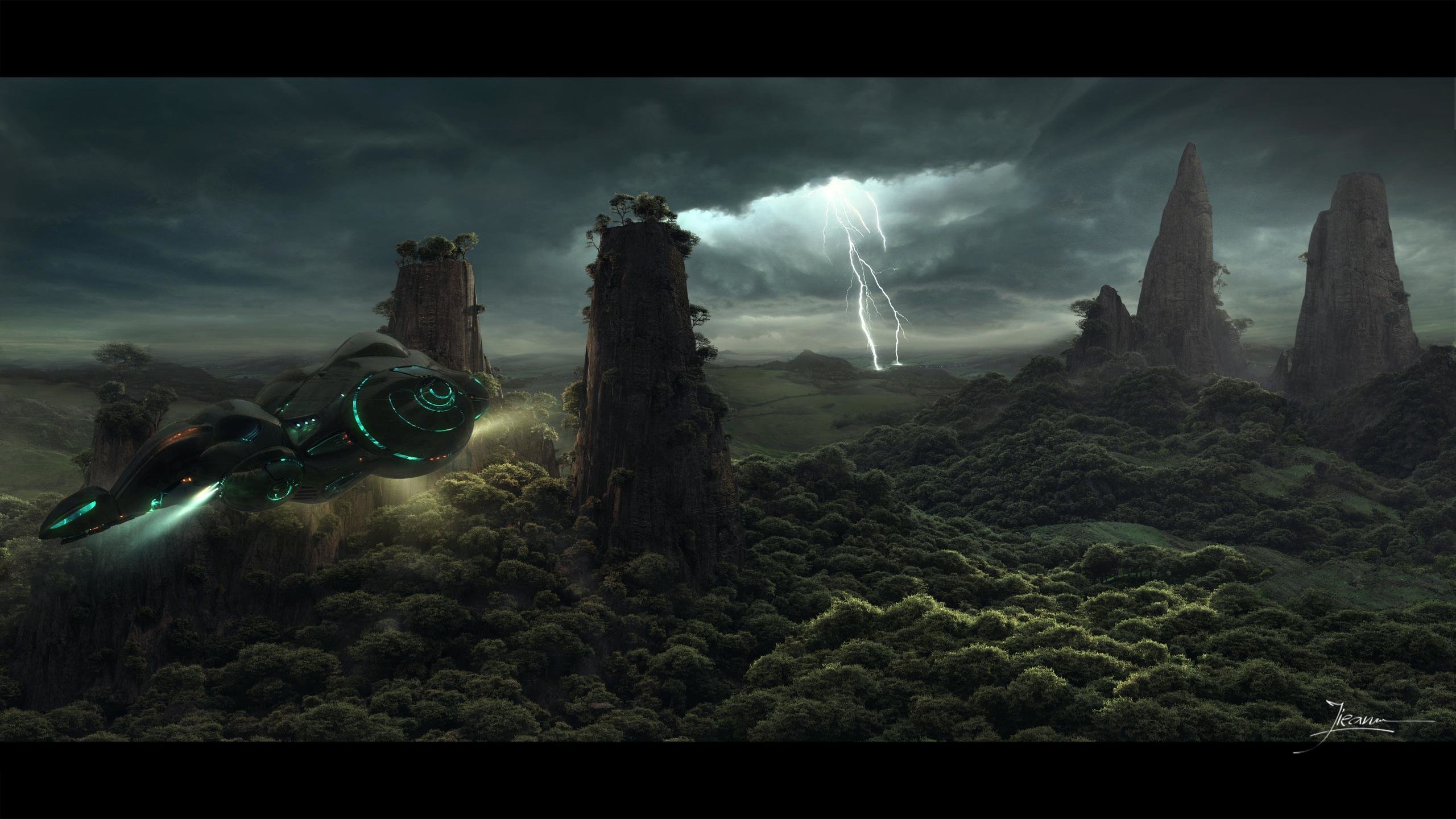 Free Sci Fi landscape high quality background ID:233186 for hd 2560x1440 PC