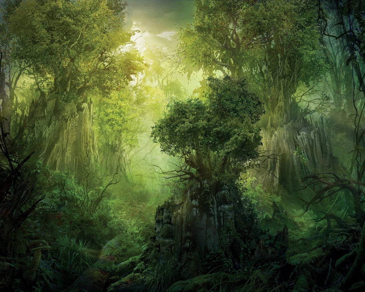 Best Fantasy forest wallpaper ID:20347 for High Resolution hd 1280x1024 computer