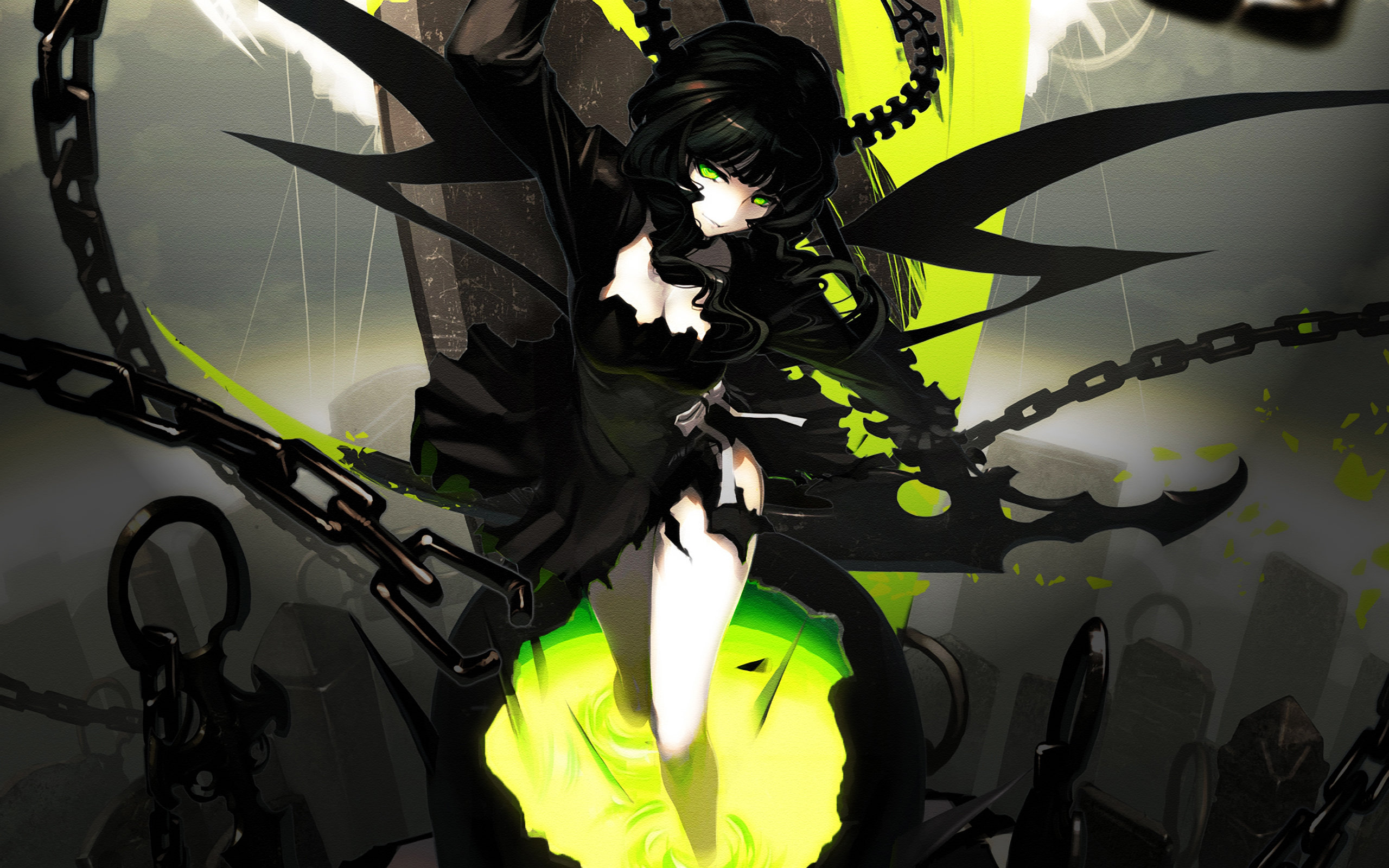 Free download Dead Master (Black Rock Shooter) wallpaper ID:453468 hd 2560x1600 for PC