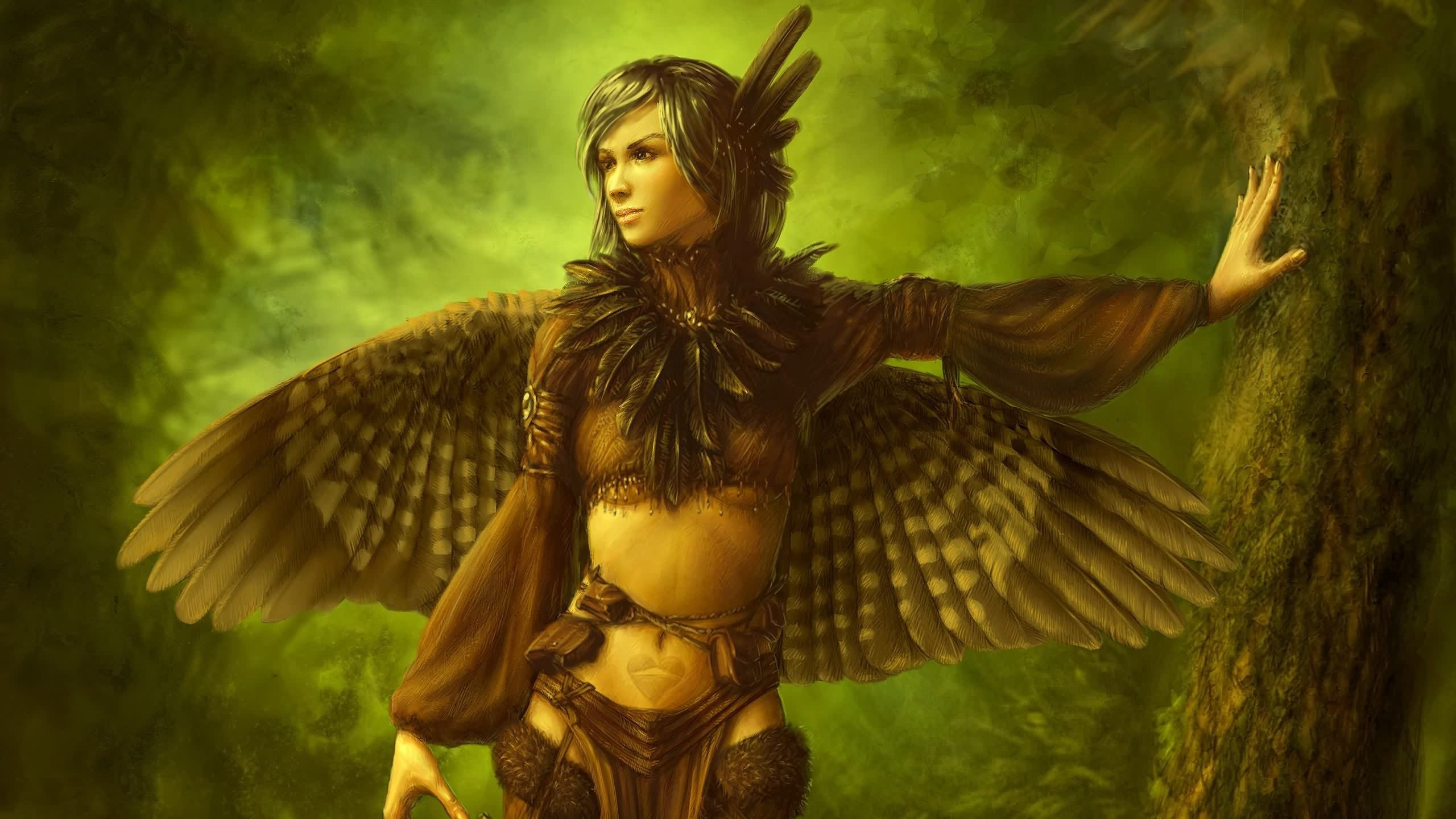 Download hd 2560x1440 Fantasy girl PC background ID:337053 for free