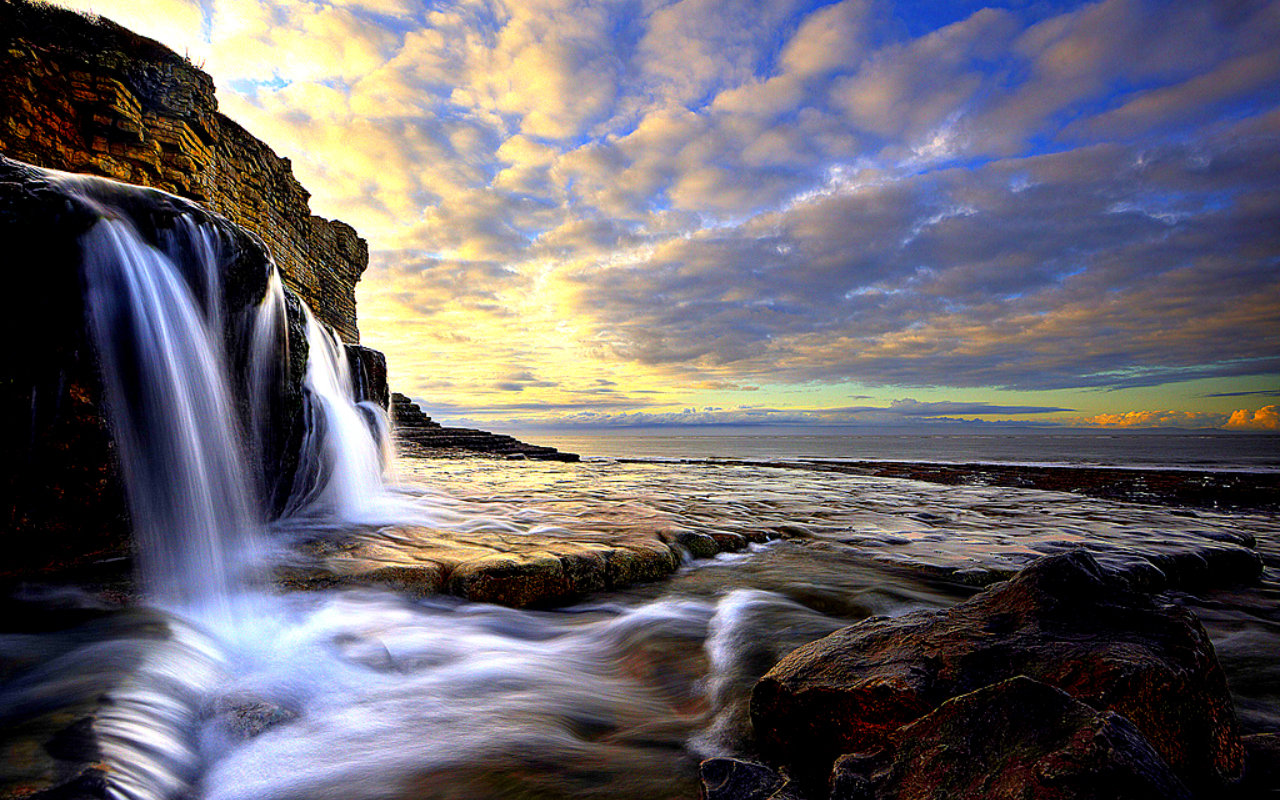 High resolution Waterfall hd 1280x800 wallpaper ID:107006 for computer