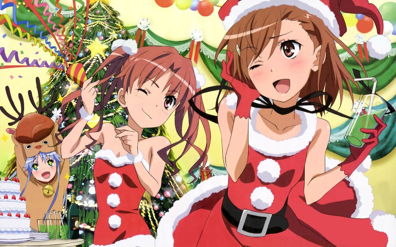 Download hd 1280x800 Christmas Anime desktop background ID:24882 for free