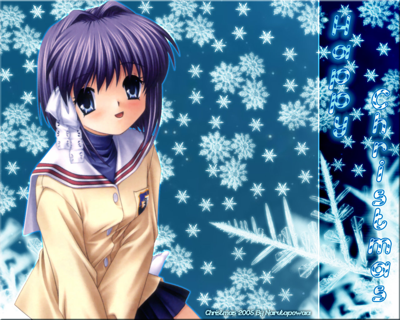 High resolution Christmas Anime hd 1280x1024 wallpaper ID:24895 for PC