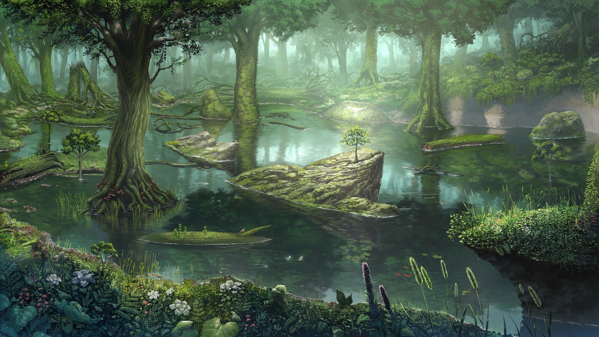 Download 1080p Fantasy landscape desktop wallpaper ID:143728 for free