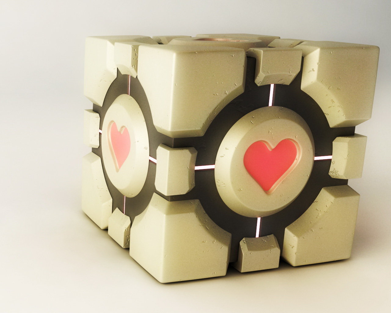 Download hd 1280x1024 Weighted Companion Cube desktop background ID:274976 for free