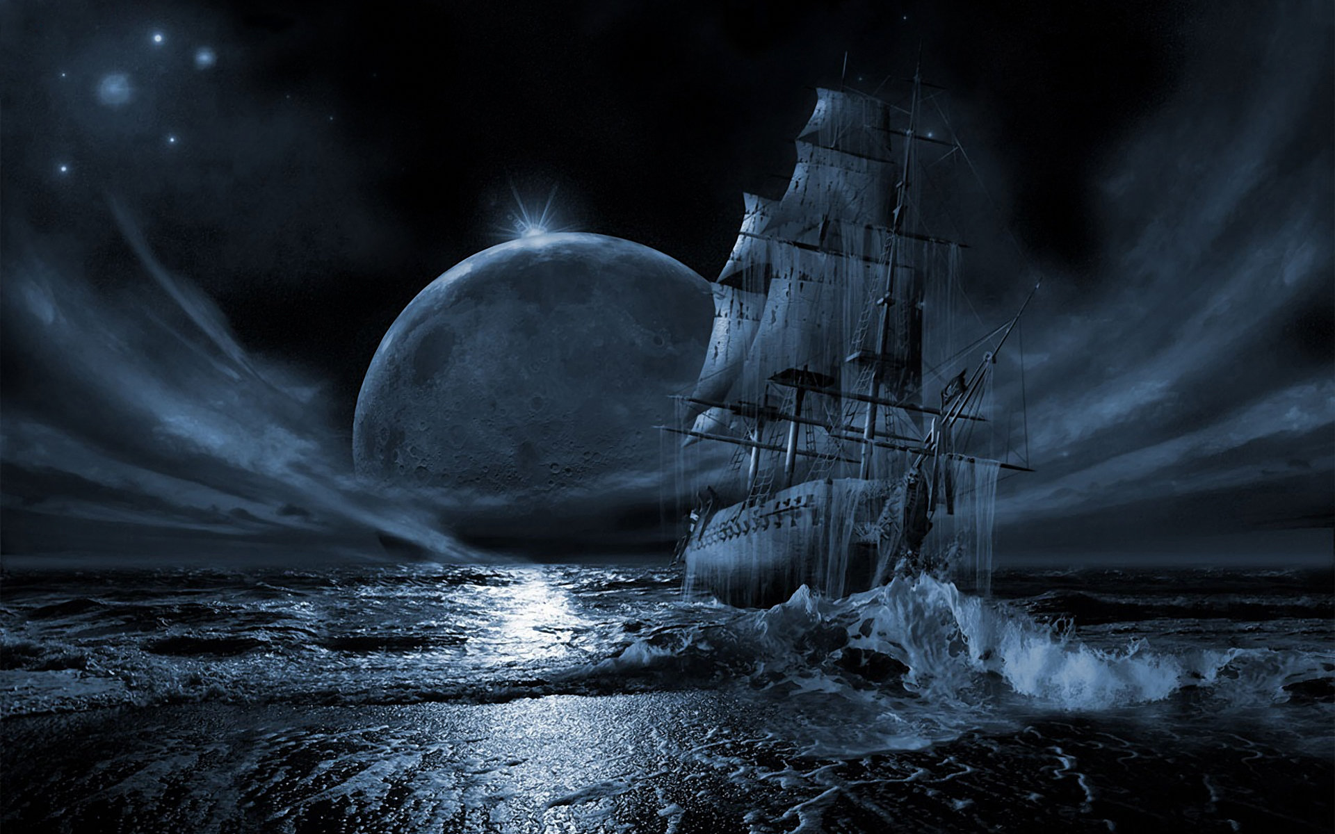 Free download Fantasy ship background ID:194703 hd 1920x1200 for computer