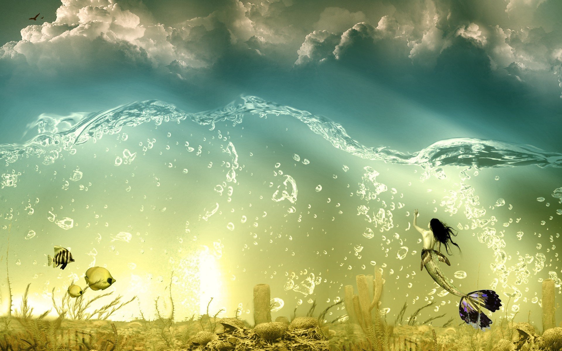Free download Mermaid background ID:329452 hd 1920x1200 for PC
