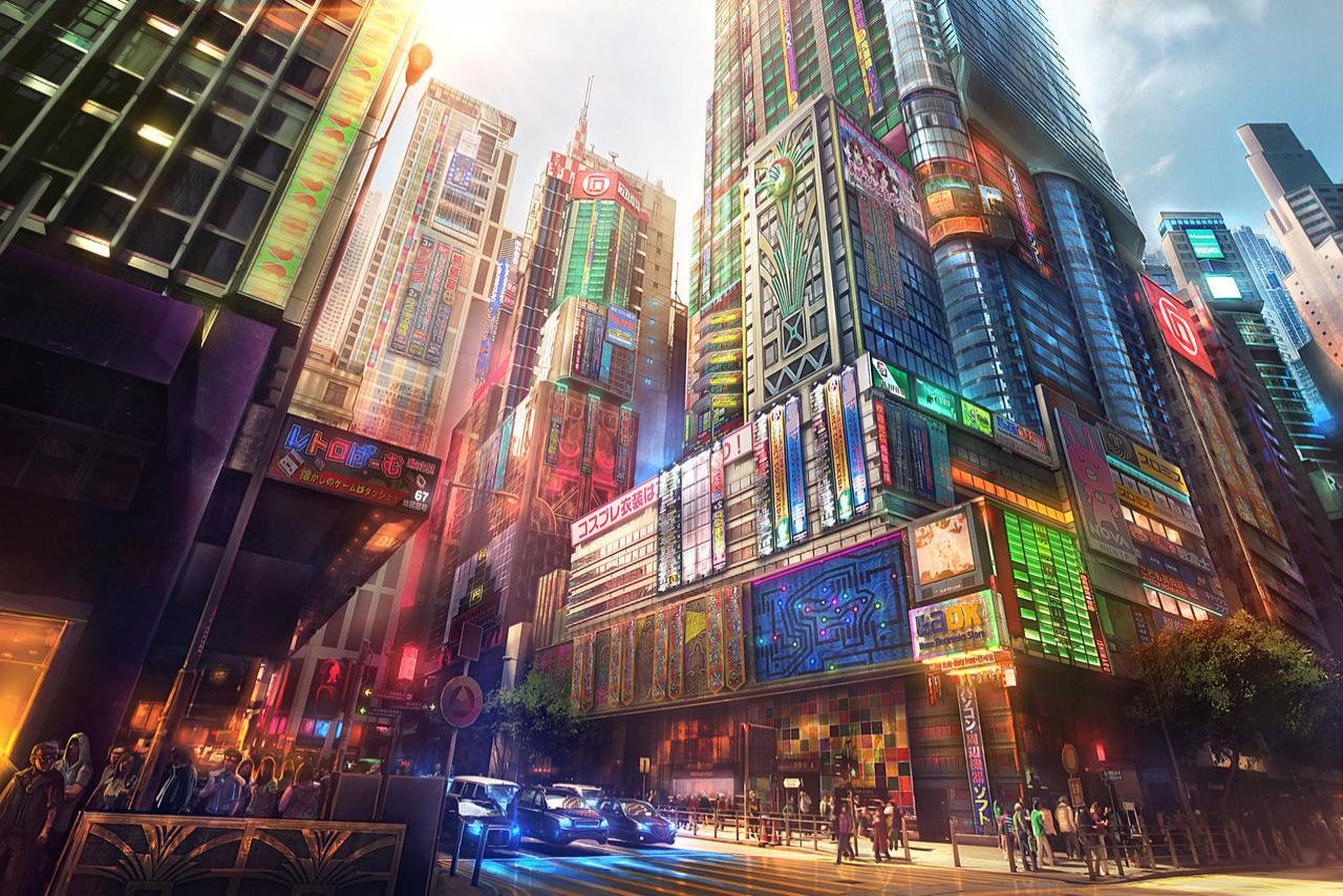High resolution Anime city hd 1280x854 background ID:118685 for PC