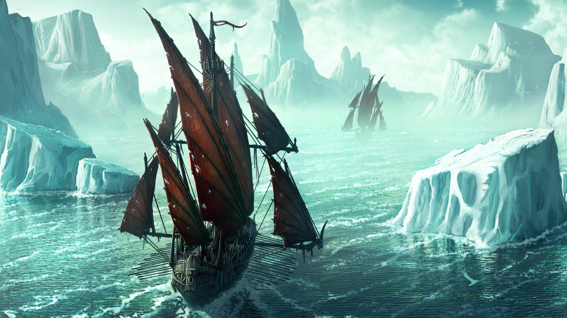 Download full hd 1080p Fantasy ship computer background ID:194781 for free
