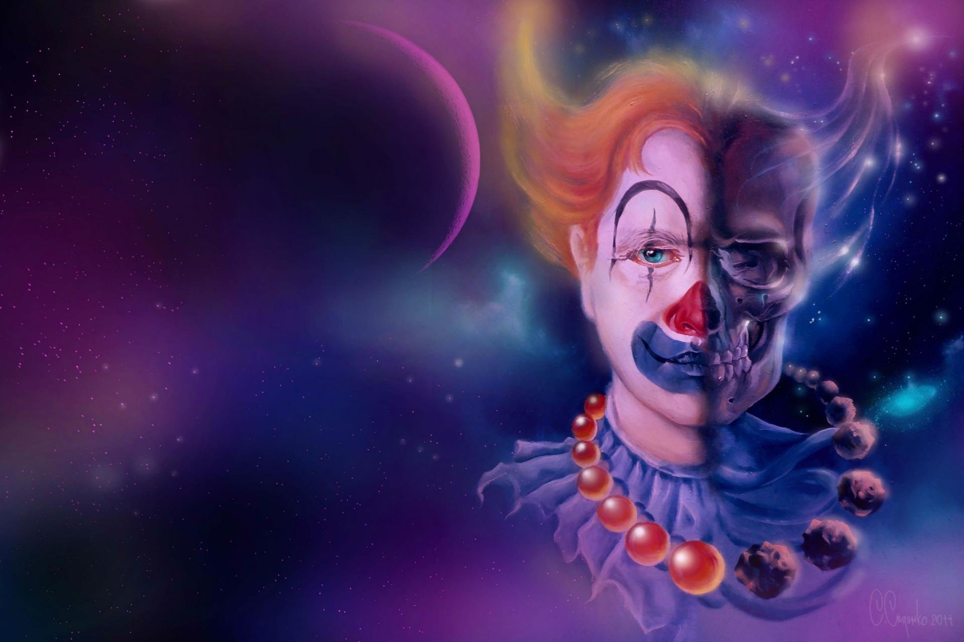 Download hd 1920x1280 Scary clown computer background ID:126498 for free