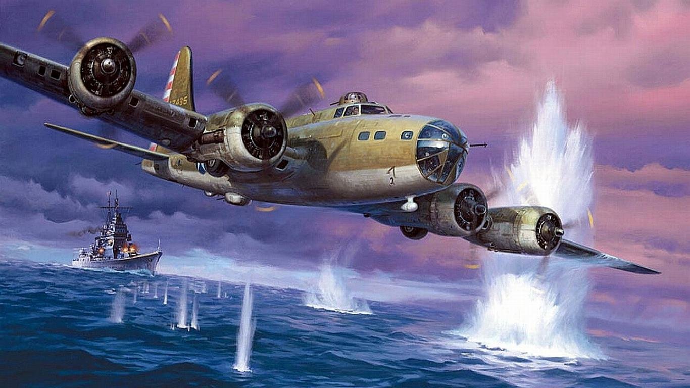 Best Boeing B-17 Flying Fortress wallpaper ID:214164 for High Resolution 1366x768 laptop PC