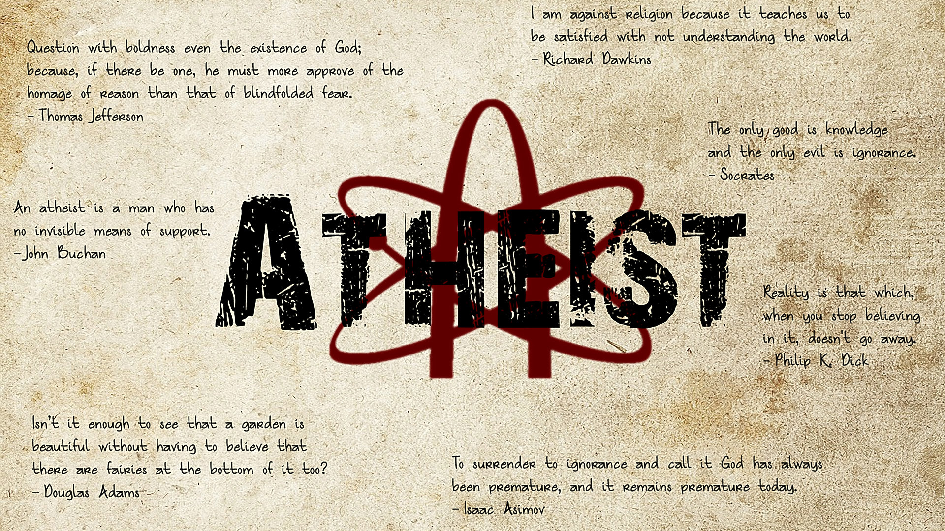 High resolution Atheism 1080p background ID:175245 for PC