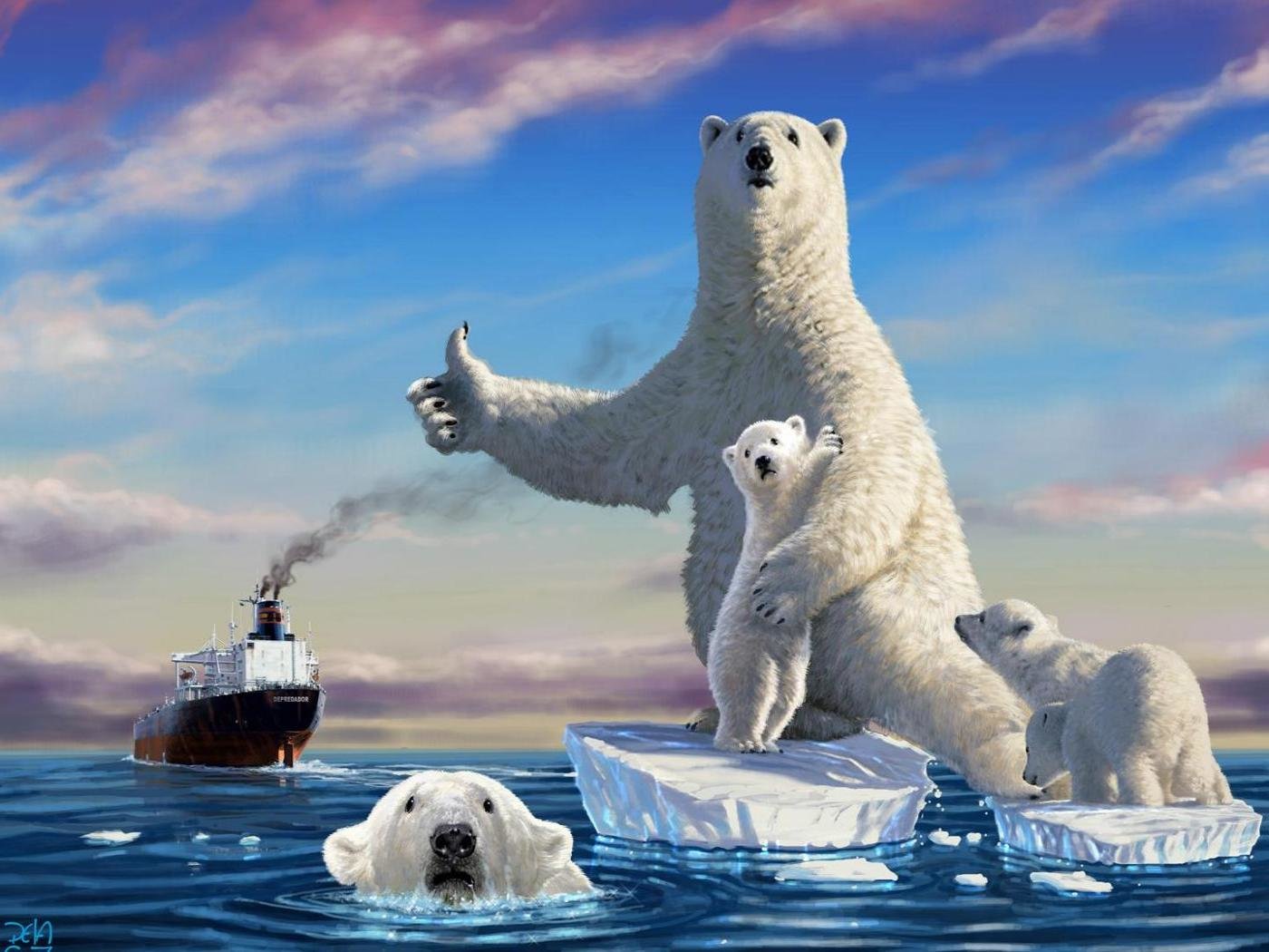 Free download Polar Bear wallpaper ID:359728 hd 1400x1050 for desktop