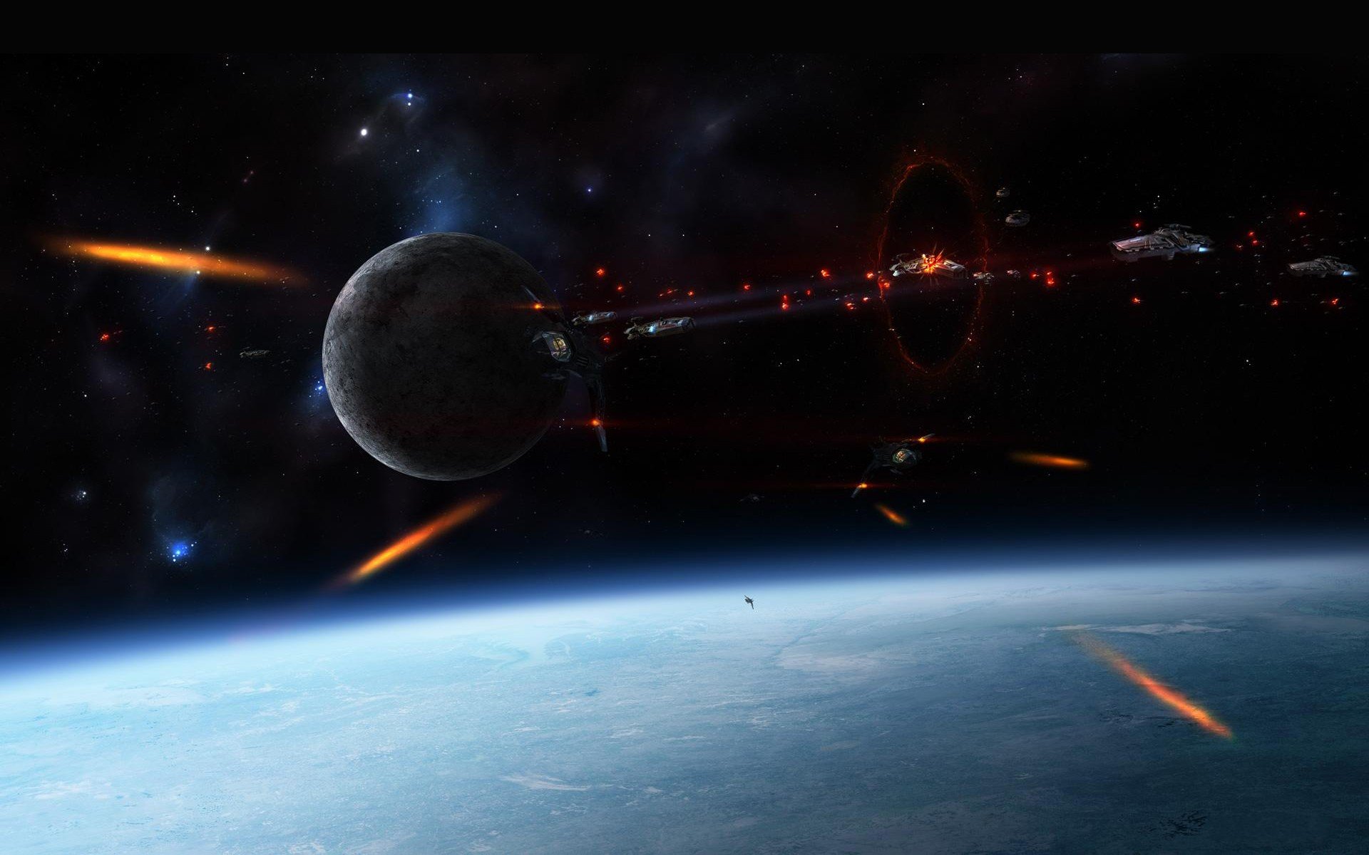 Best Epic space battle background ID:450480 for High Resolution hd 1920x1200 PC