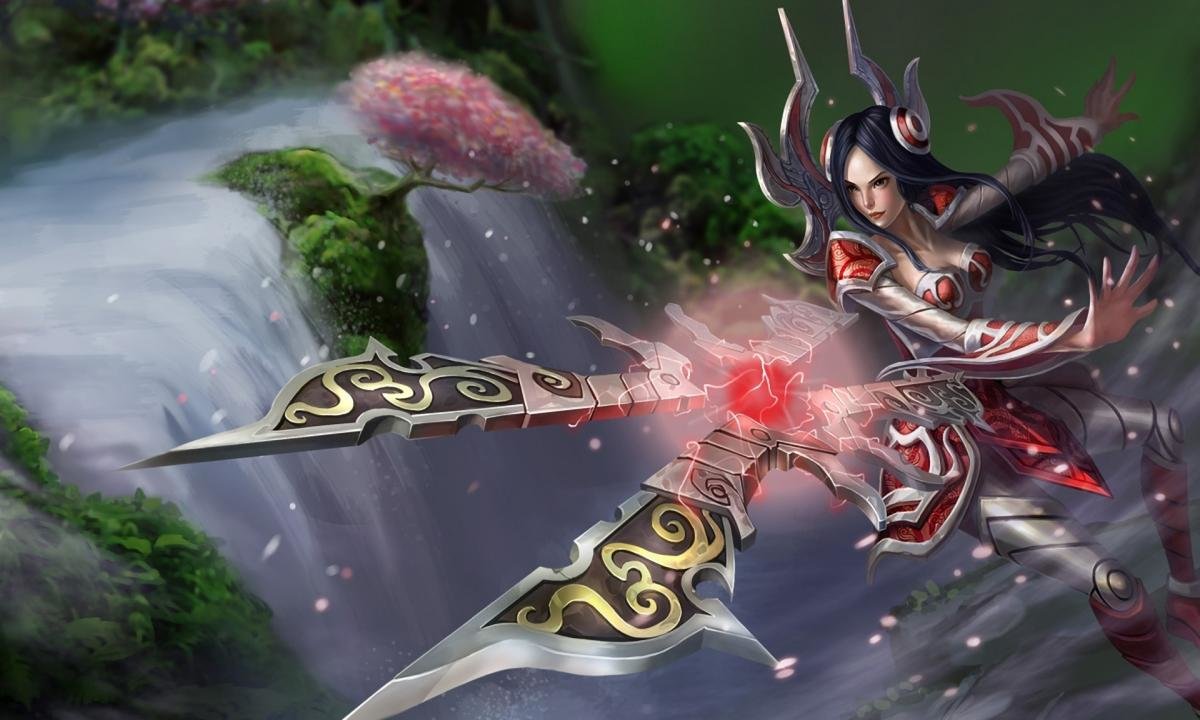 Download hd 1200x720 Irelia (League Of Legends) PC wallpaper ID:172482 for free