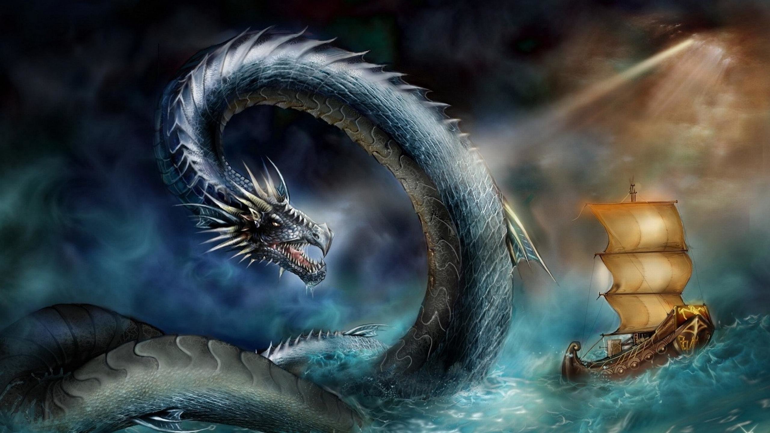 Free download Sea Monster background ID:373764 hd 2560x1440 for PC