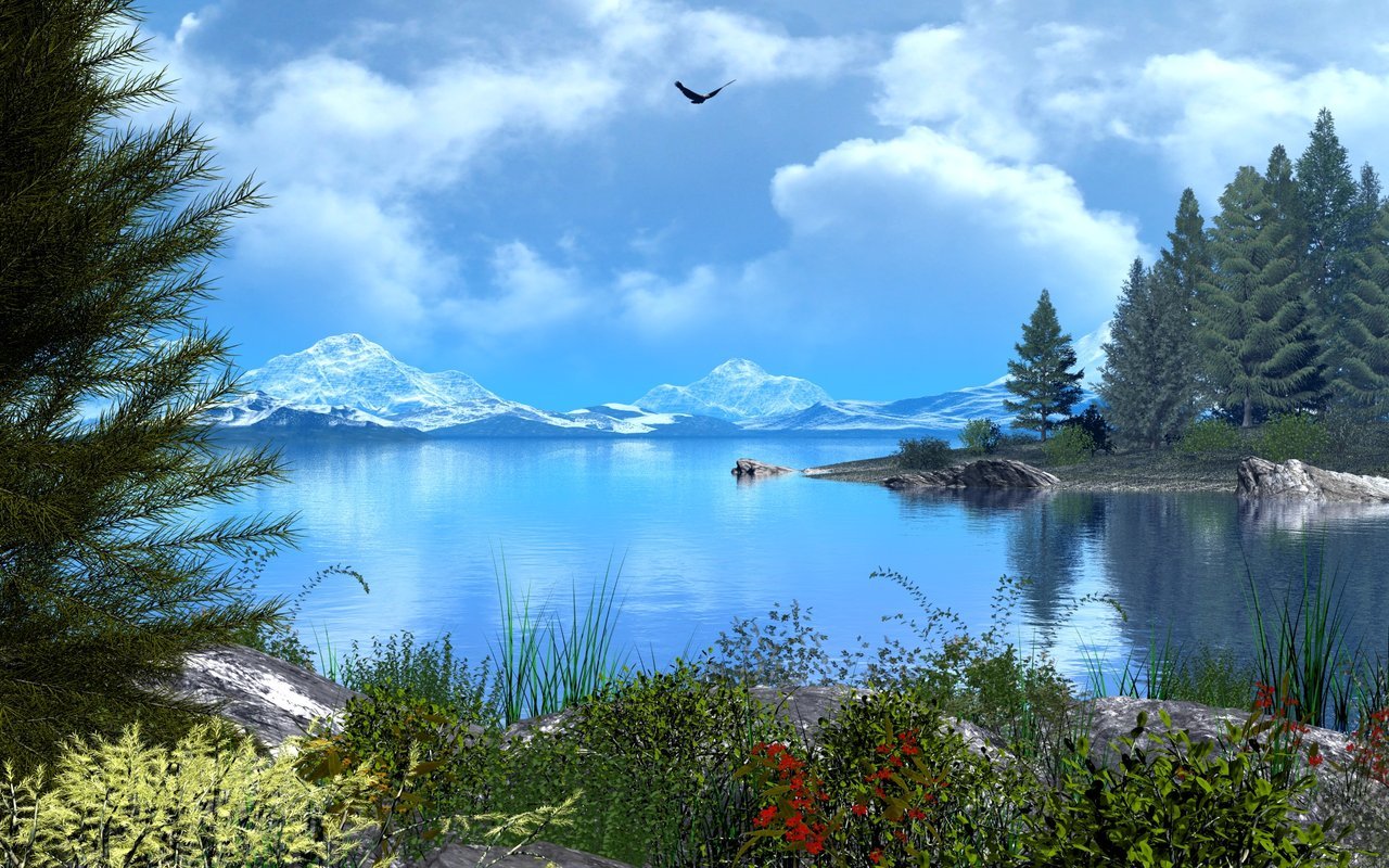 Download hd 1280x800 Fantasy landscape desktop wallpaper ID:144111 for free