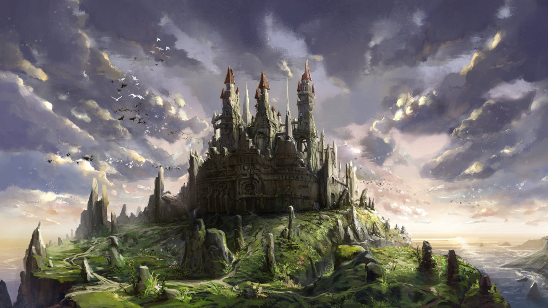 Best Fantasy castle background ID:236345 for High Resolution full hd 1080p desktop