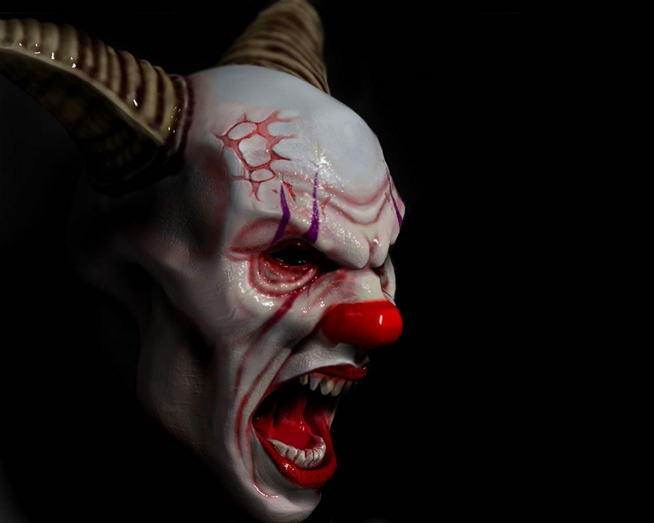 Download hd 1280x1024 Scary clown PC wallpaper ID:126496 for free