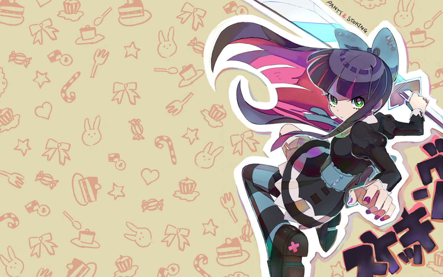 Download hd 1440x900 Panty and Stocking With Garterbelt desktop wallpaper ID:185138 for free