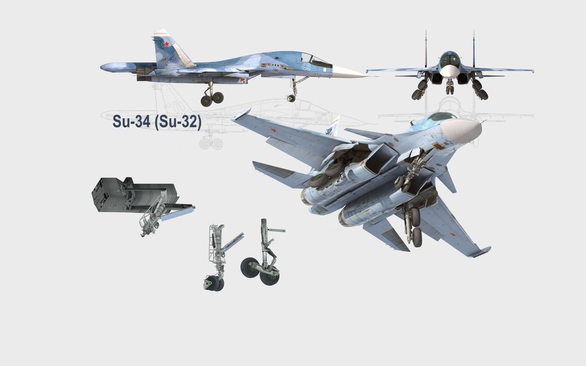 Download hd 1920x1200 Sukhoi Su-34 PC background ID:131817 for free