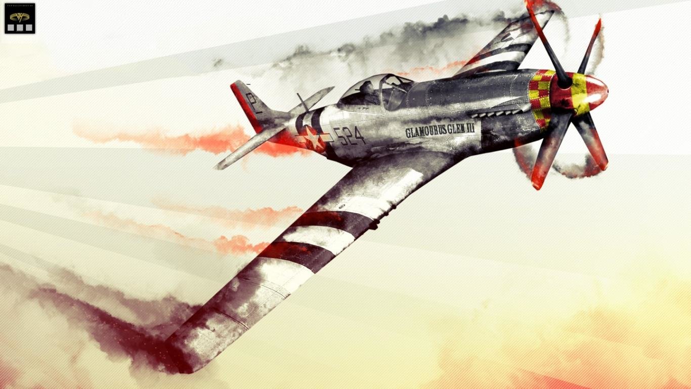 Download 1366x768 laptop North American P-51 Mustang desktop background ID:53140 for free