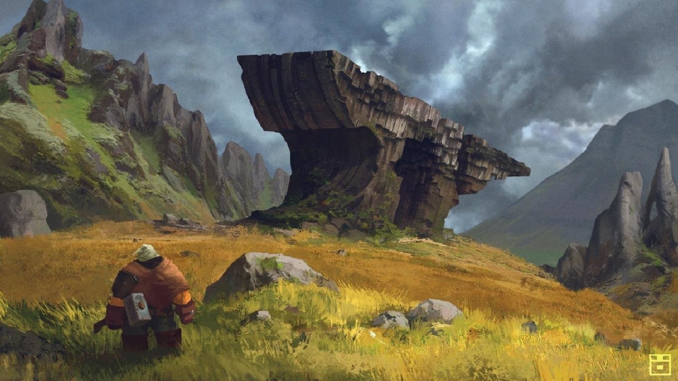 High resolution Fantasy landscape 1366x768 laptop background ID:144013 for PC