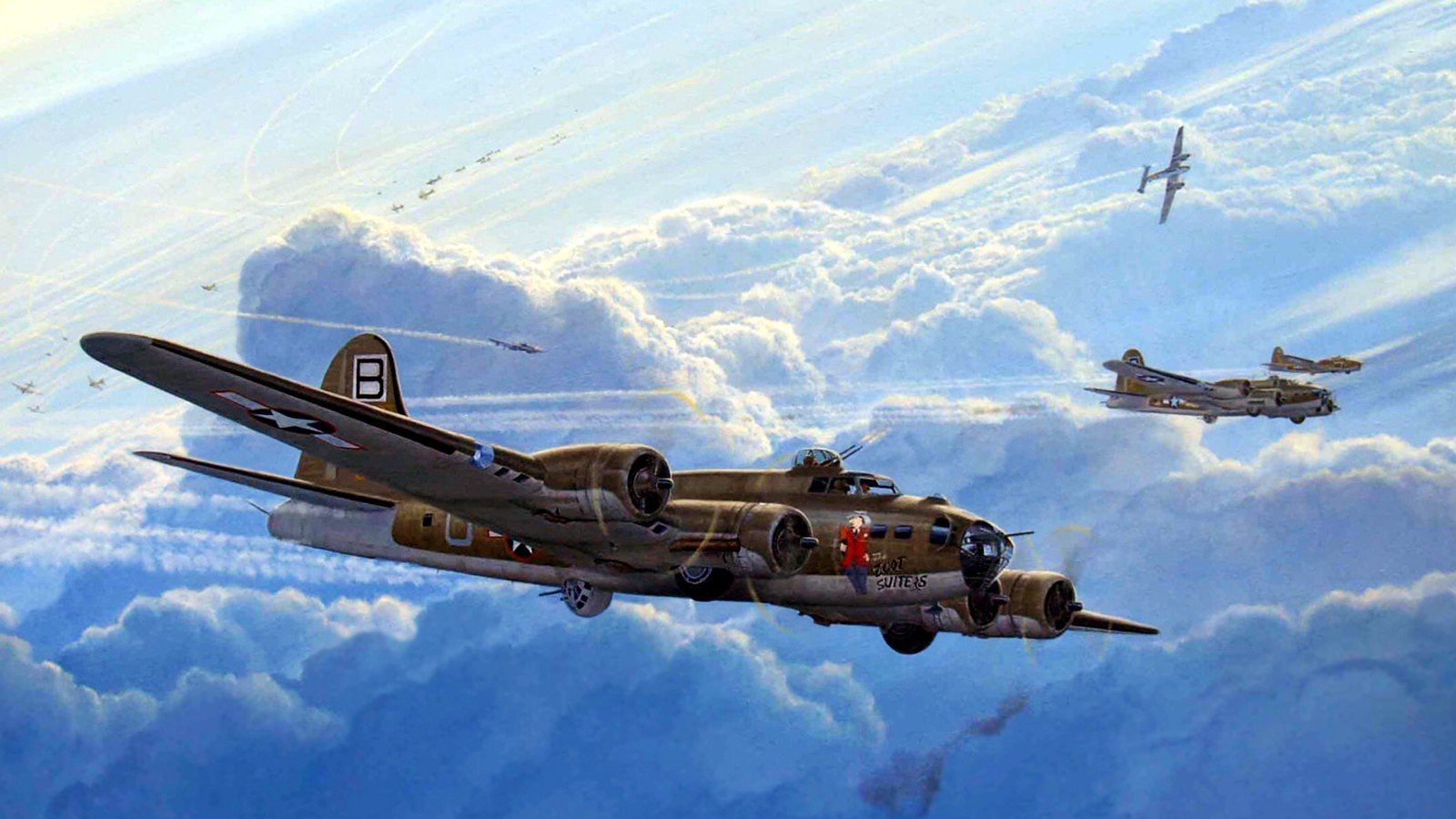 High resolution Boeing B-17 Flying Fortress hd 1600x900 wallpaper ID:214154 for computer
