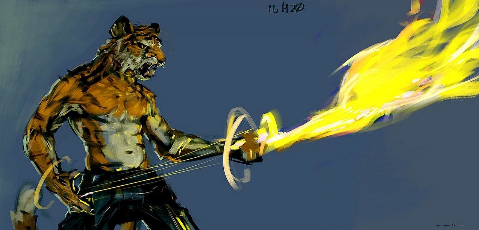 Best Tiger Fantasy wallpaper ID:259305 for High Resolution hd 1600x768 PC