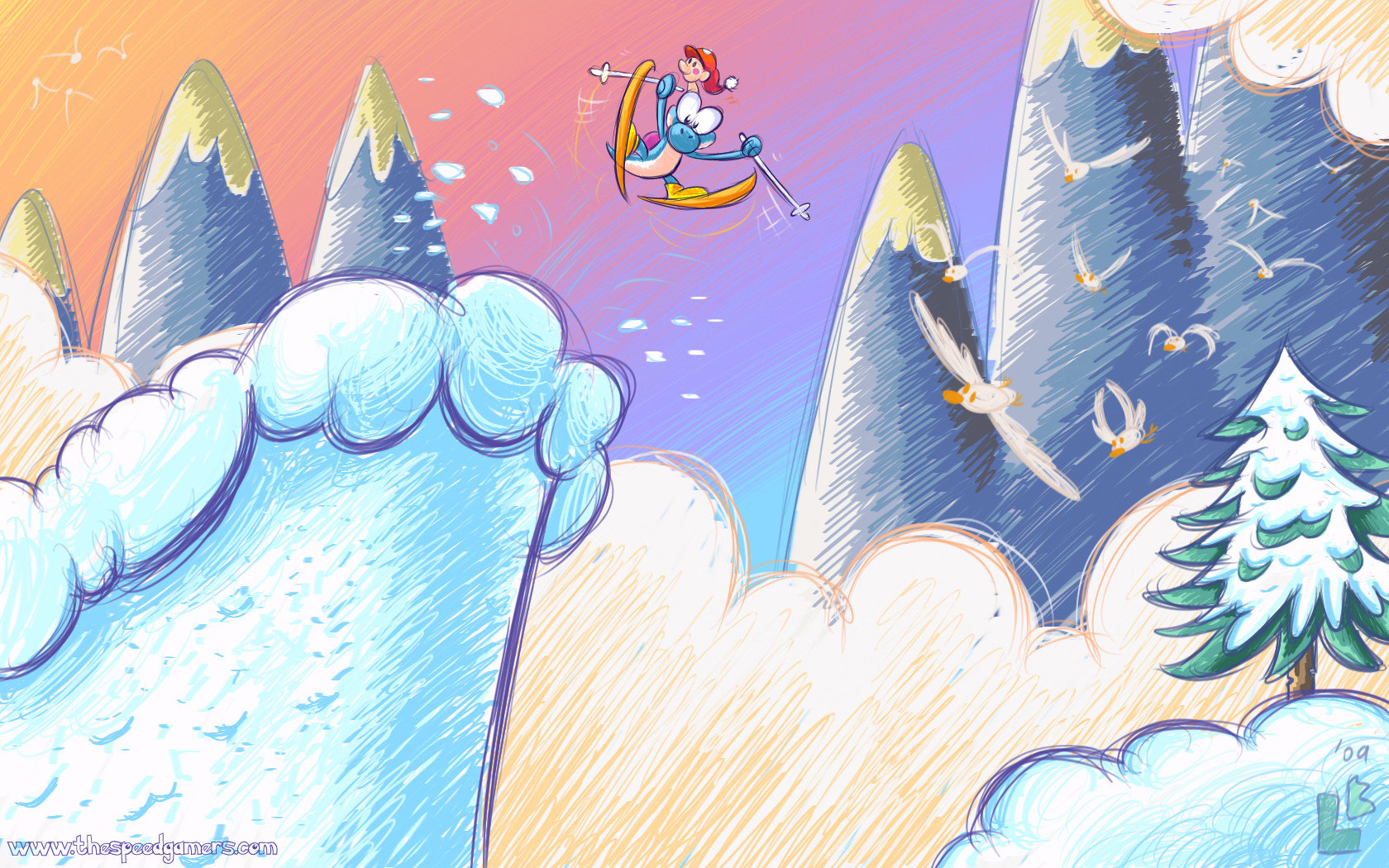 Download hd 1680x1050 Super Mario World 2: Yoshi's Island desktop wallpaper ID:321675 for free