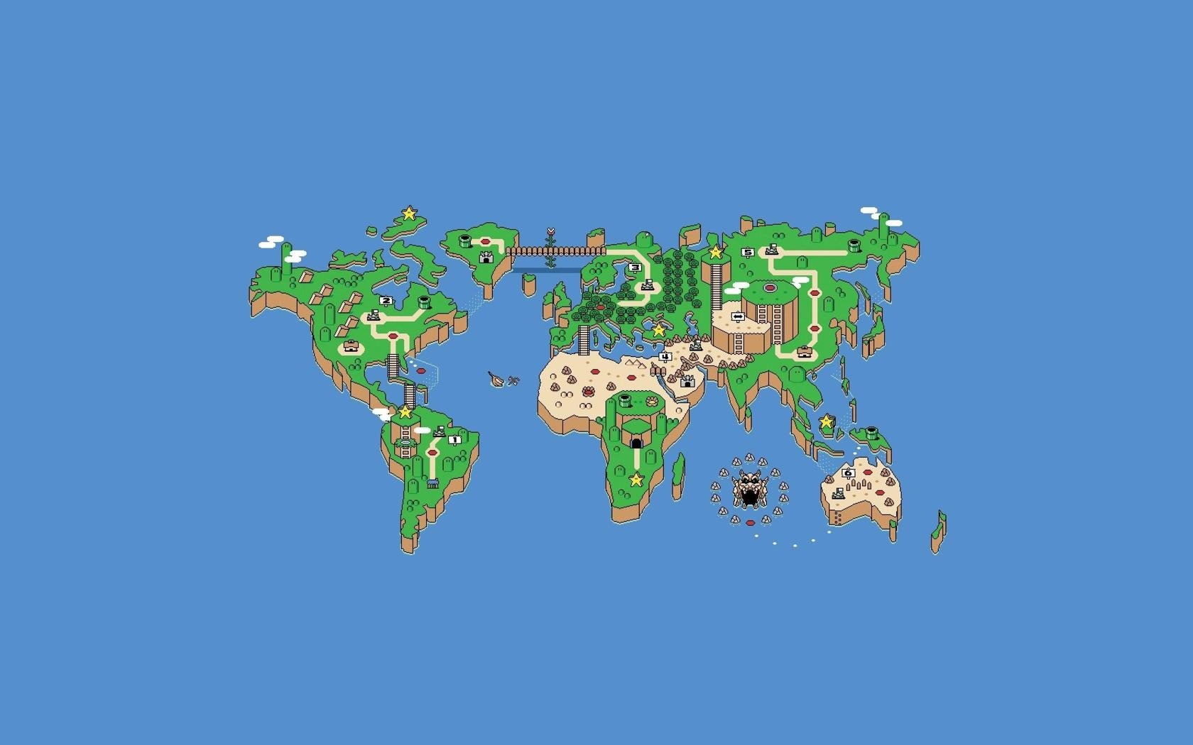 Free download Super Mario World background ID:383637 hd 1680x1050 for PC