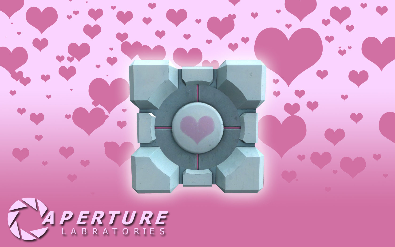 Free download Weighted Companion Cube background ID:274955 hd 1680x1050 for computer