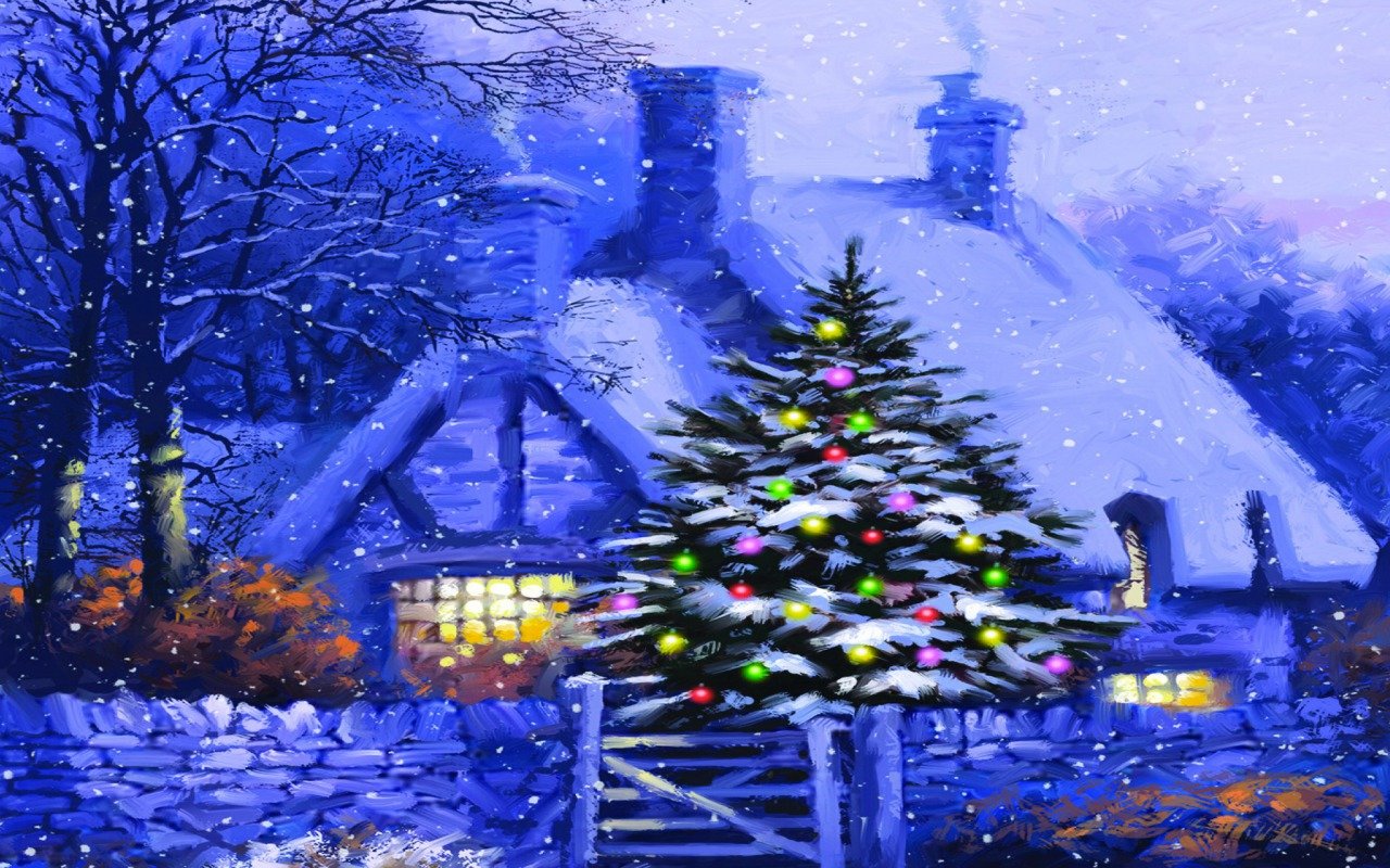 Awesome Christmas Tree free wallpaper ID:435238 for hd 1280x800 PC