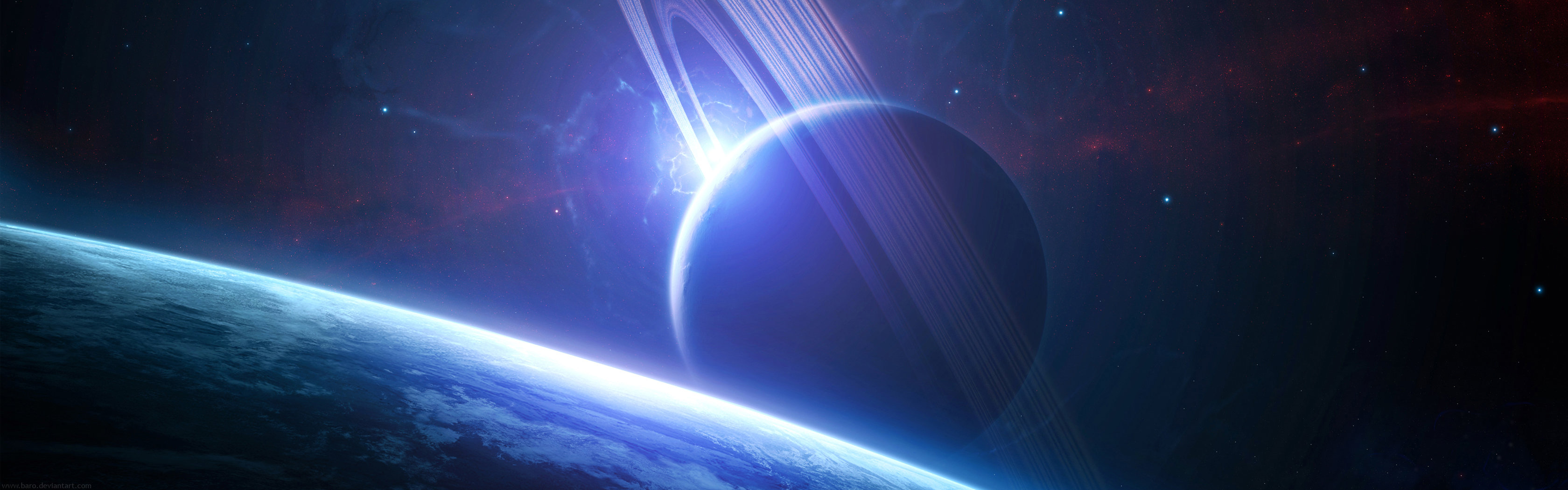 Free Planetary Ring high quality background ID:256491 for dual monitor 3360x1050 desktop