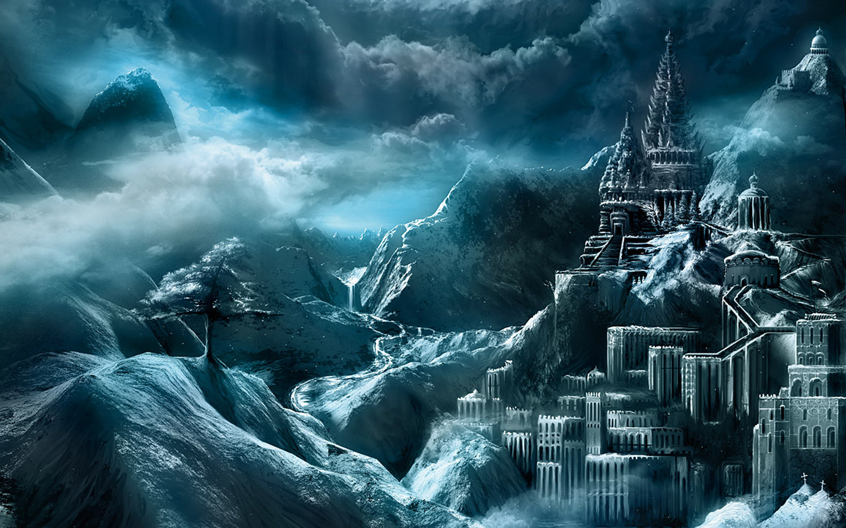 High resolution Fantasy castle hd 1680x1050 background ID:236357 for PC