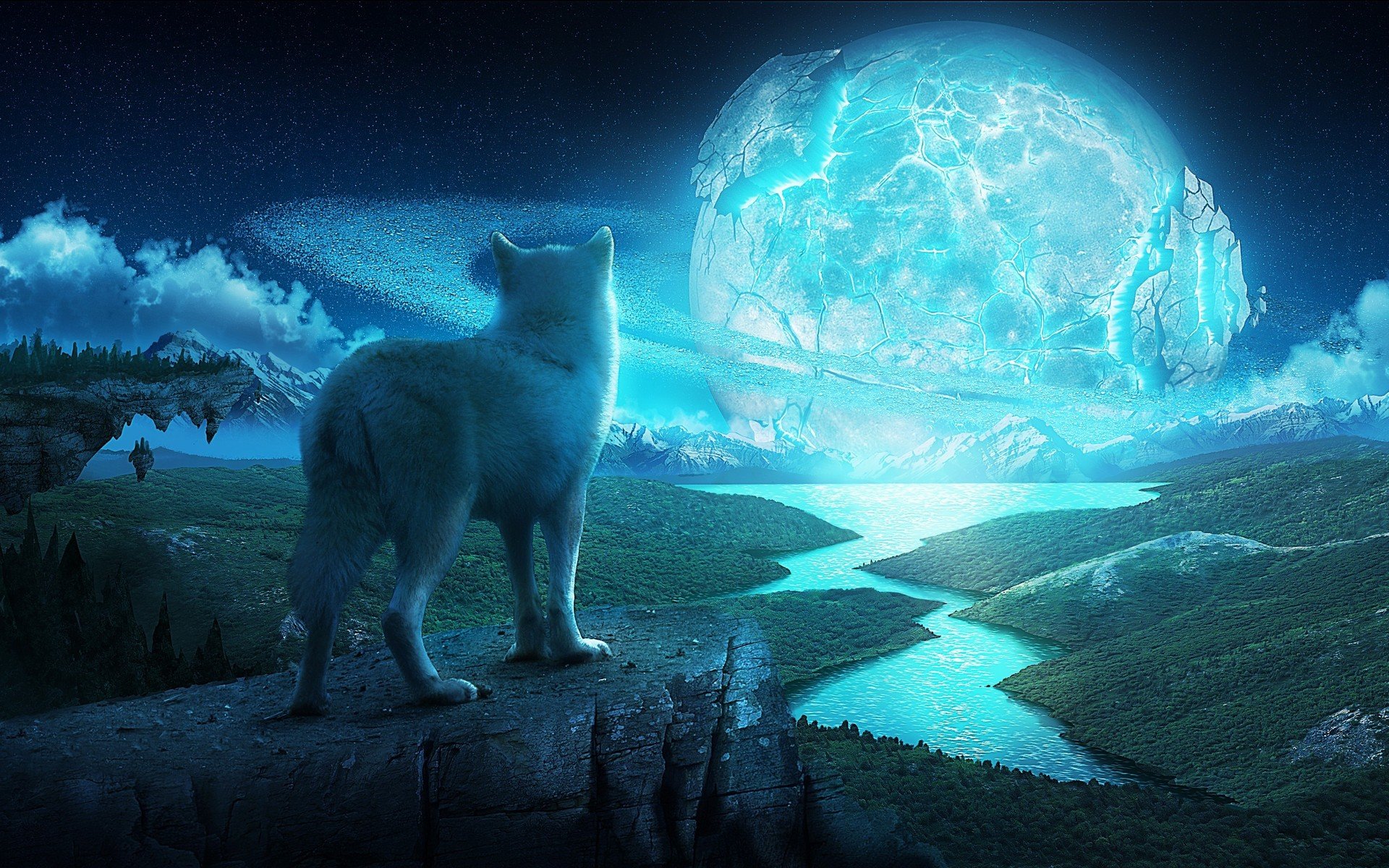 Best Wolf Fantasy background ID:346513 for High Resolution hd 1920x1200 PC