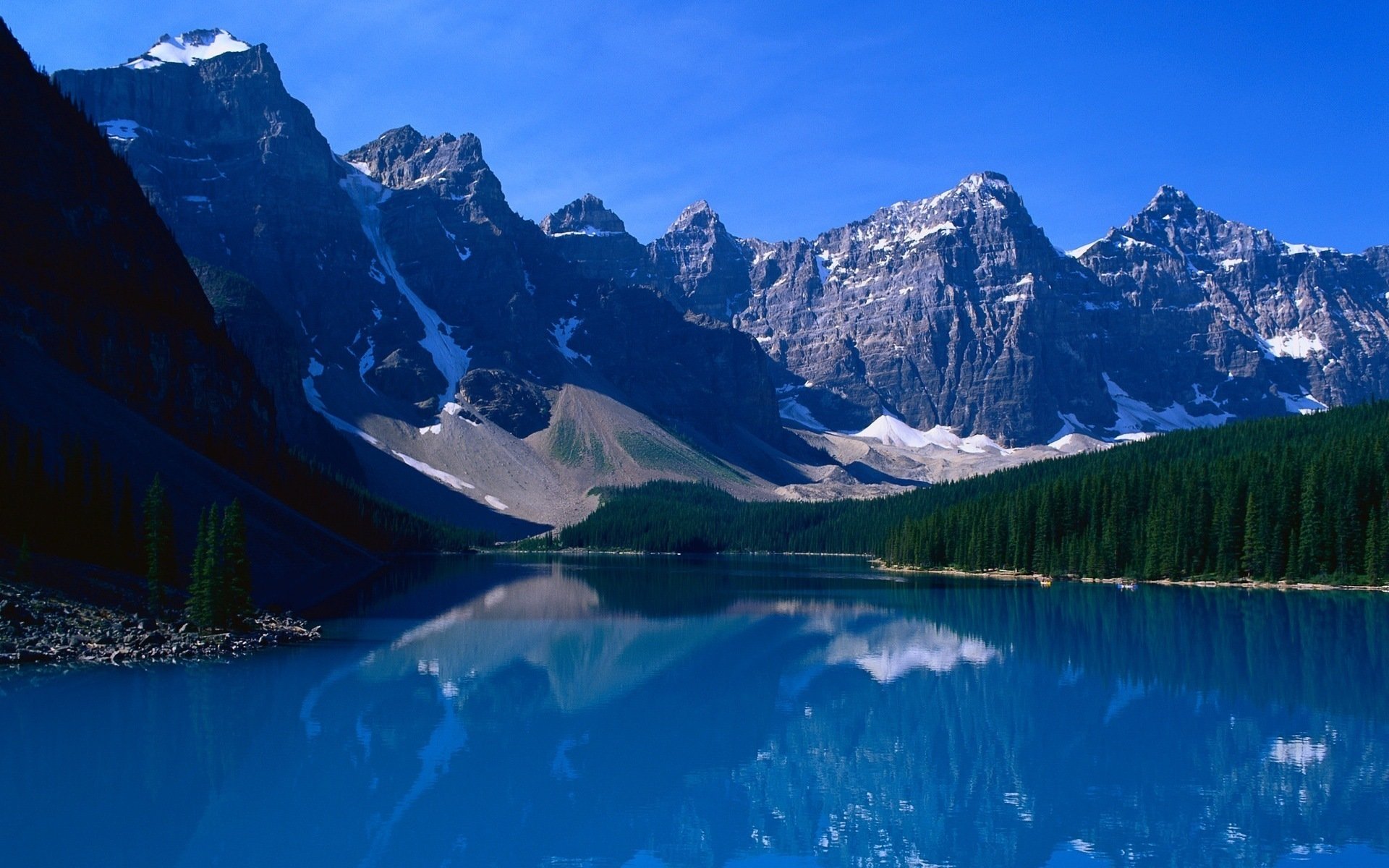 Download hd 1920x1200 Moraine Lake PC background ID:128737 for free