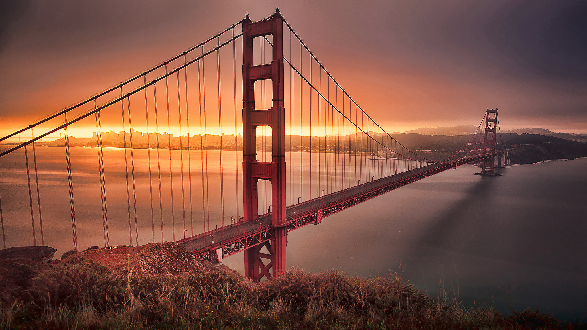 Free Golden Gate high quality background ID:494534 for hd 2048x1152 PC