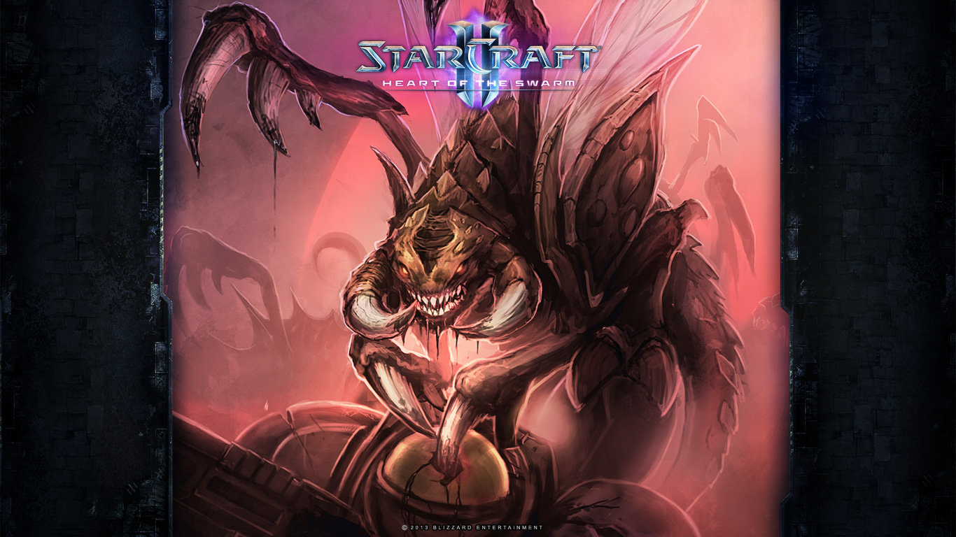Download 1366x768 laptop StarCraft 2: Heart Of The Swarm desktop background ID:127364 for free