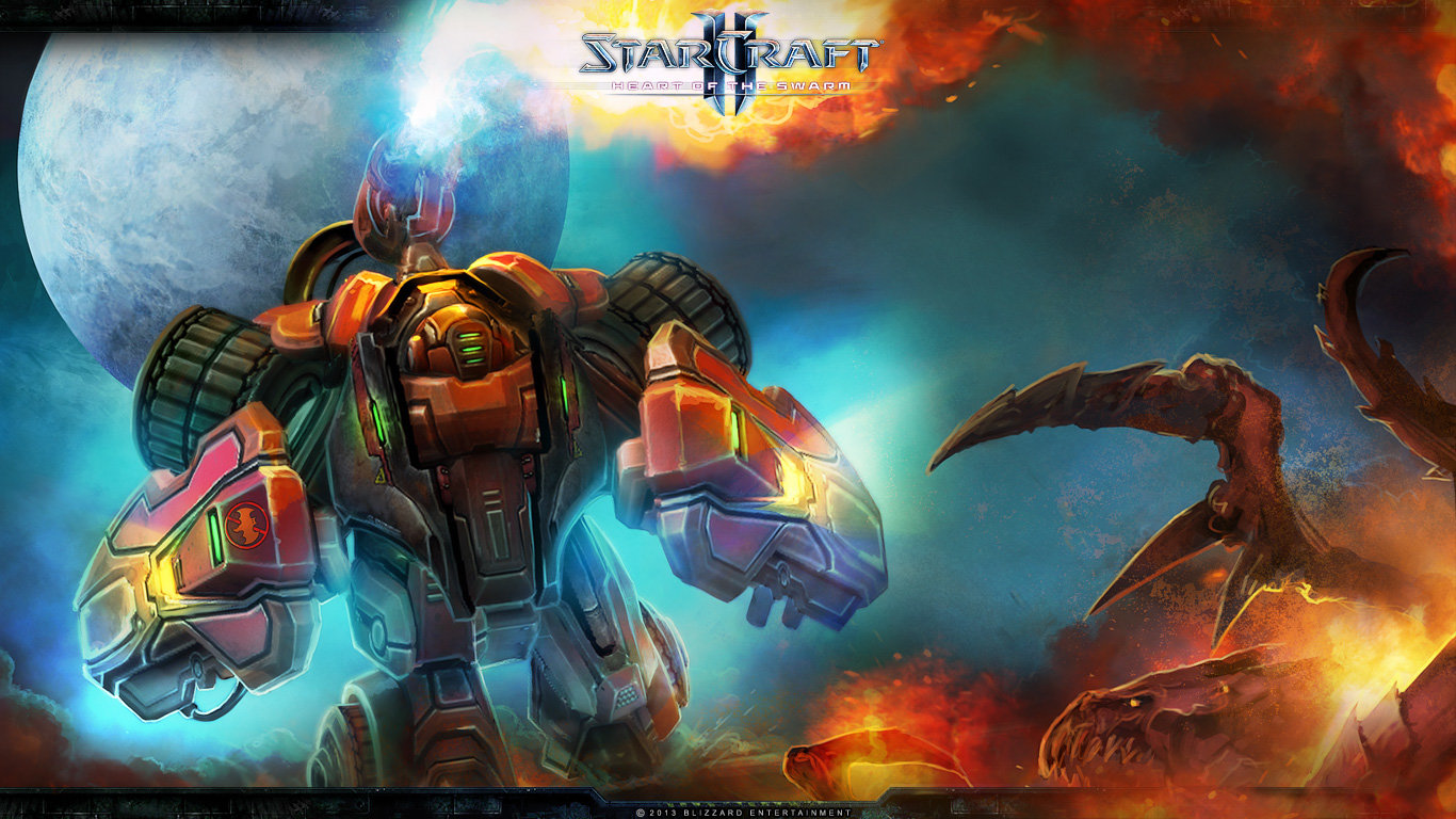 High resolution StarCraft 2: Heart Of The Swarm 1366x768 laptop wallpaper ID:127362 for PC