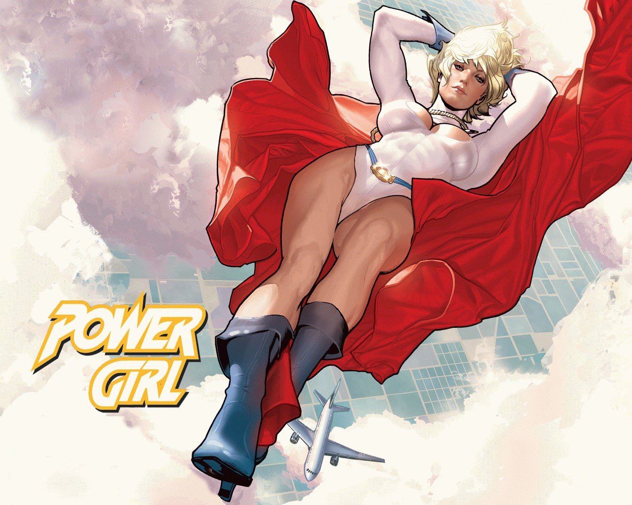 Free download Power Girl background ID:238420 hd 1280x1024 for computer