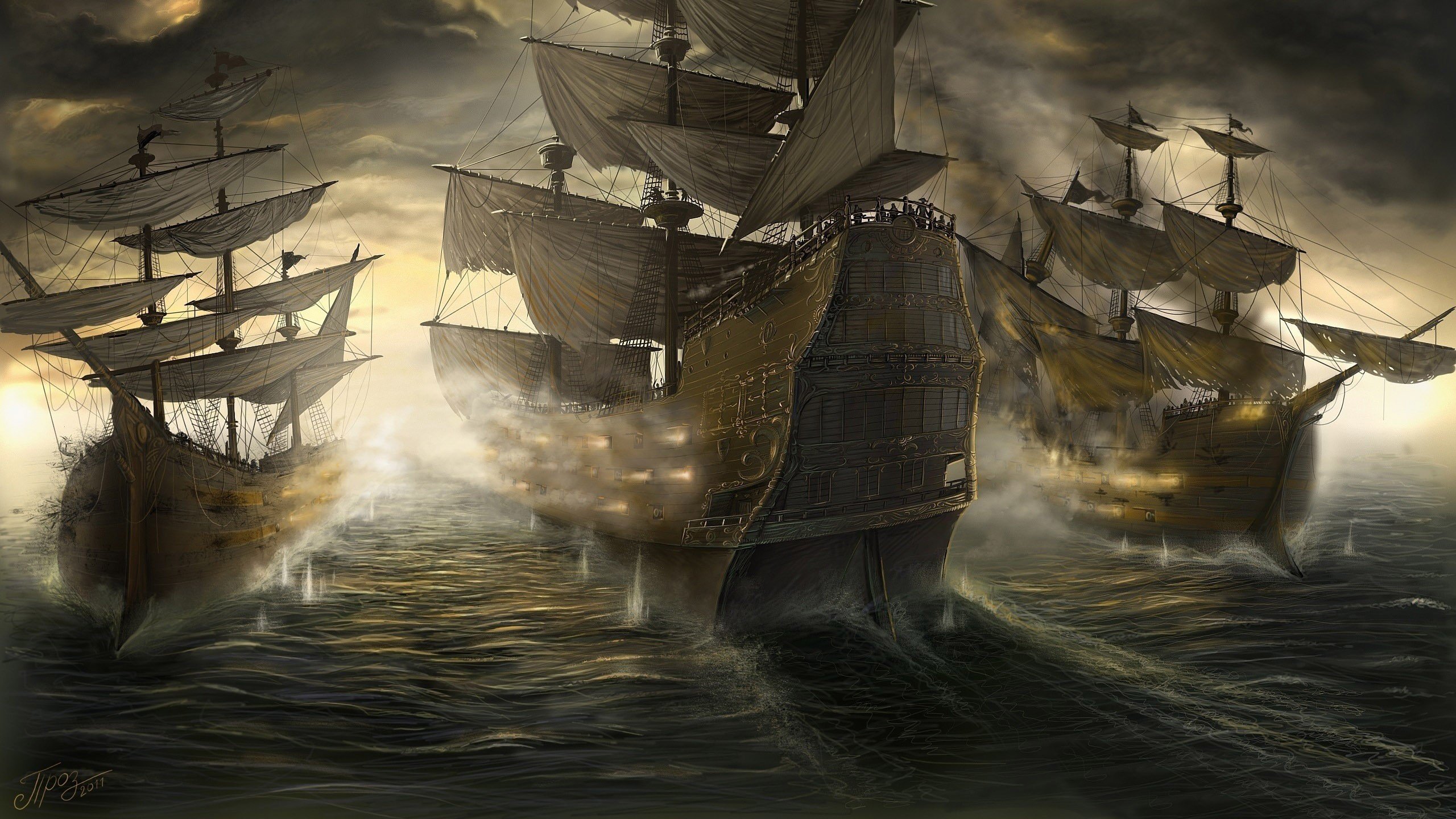 Awesome Fantasy ship free wallpaper ID:194802 for hd 2560x1440 computer