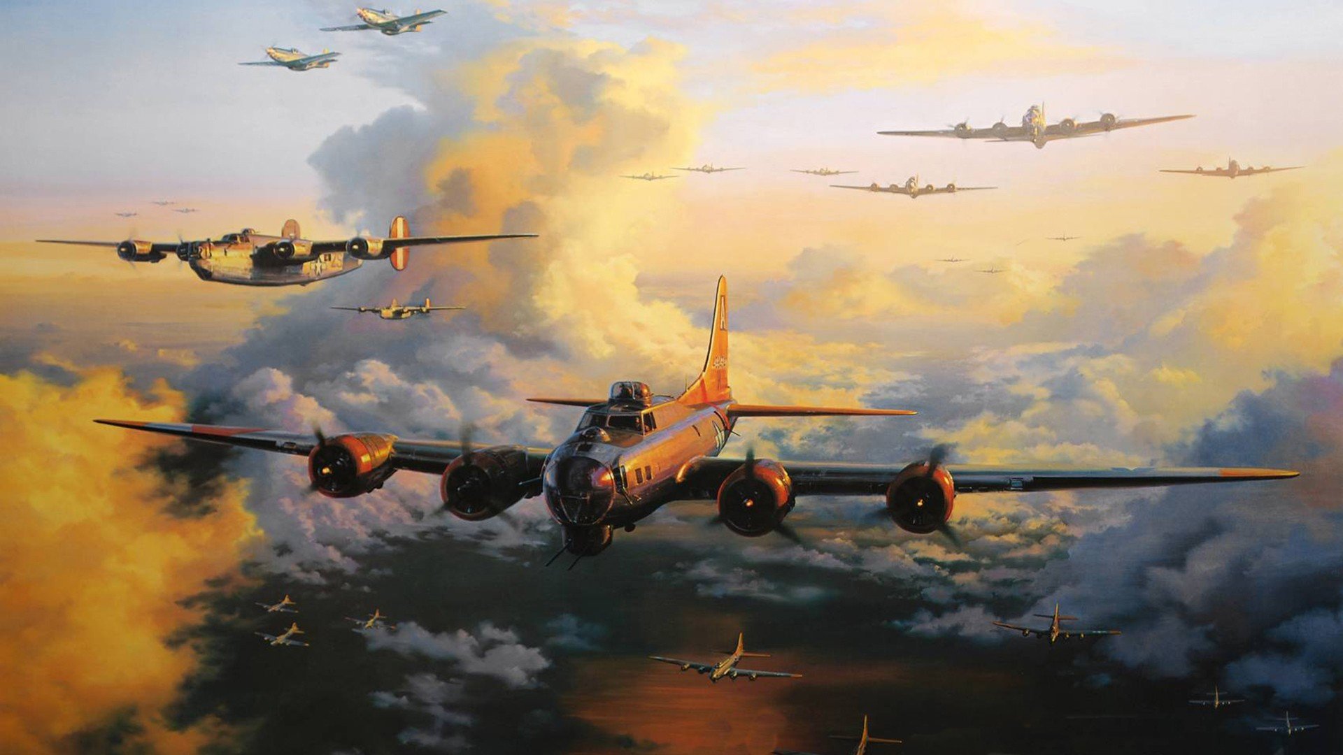 Free download Boeing B-17 Flying Fortress background ID:214152 hd 1080p for desktop