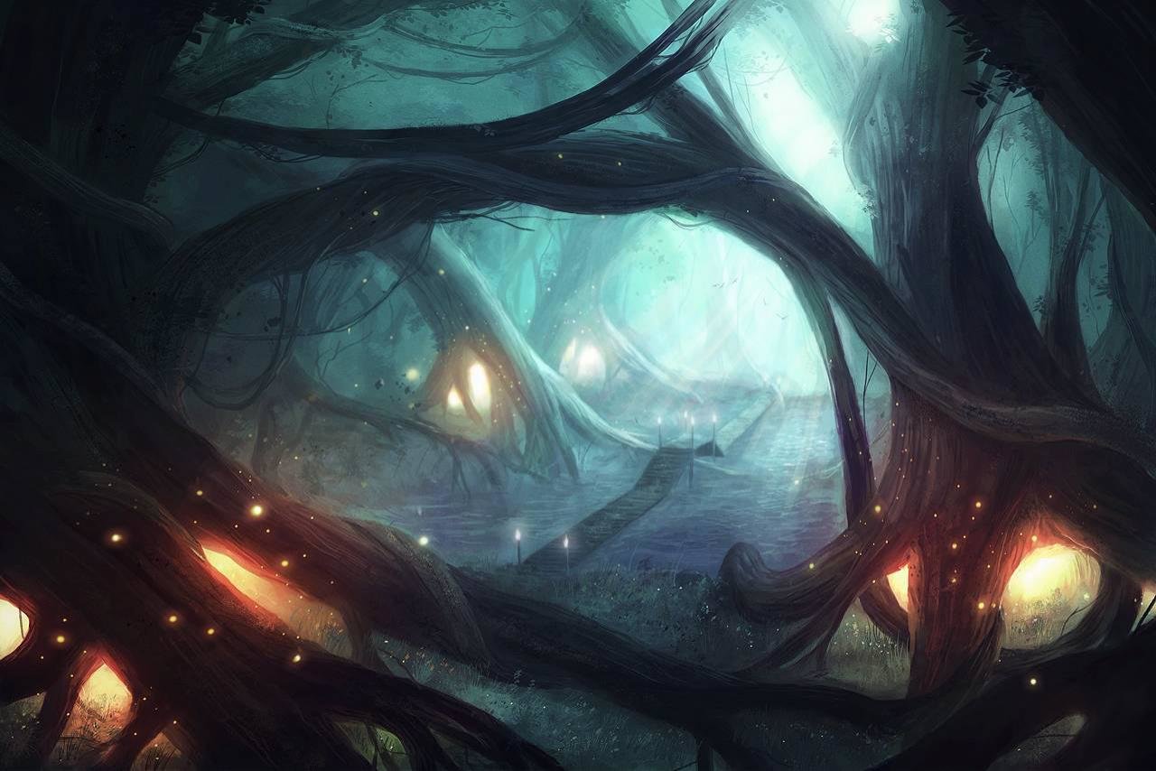 Download hd 1280x854 Fantasy forest PC wallpaper ID:20393 for free