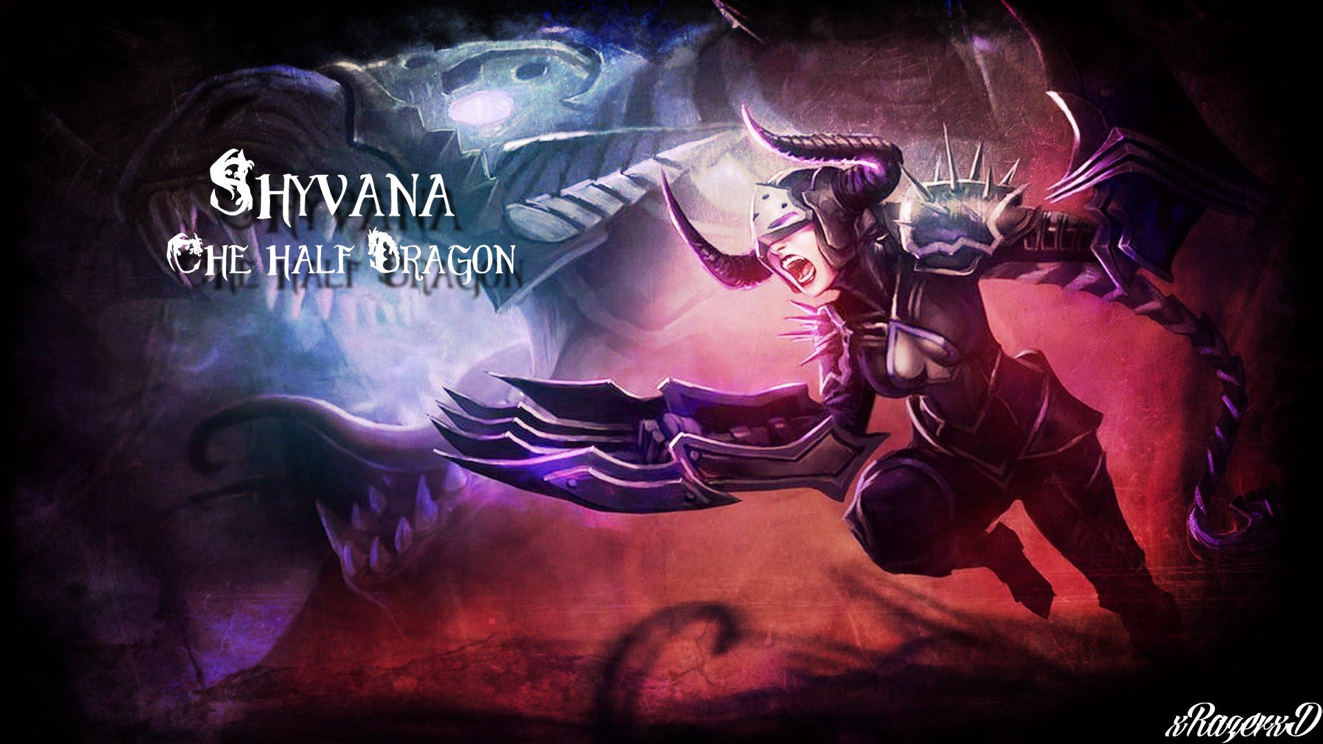 Best Shyvana (League Of Legends) background ID:172429 for High Resolution full hd desktop
