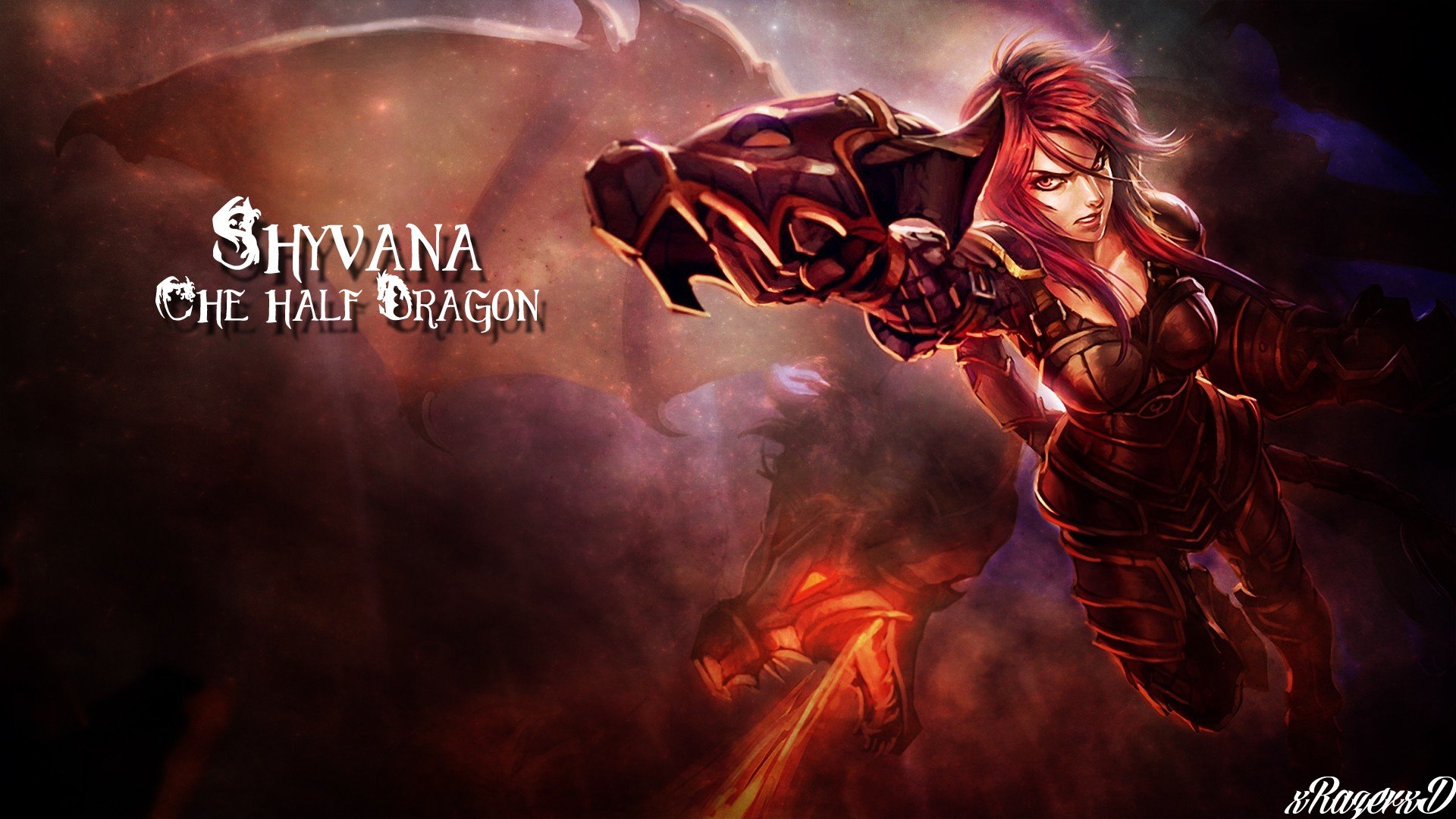 Best Shyvana (League Of Legends) background ID:171722 for High Resolution hd 1920x1080 PC