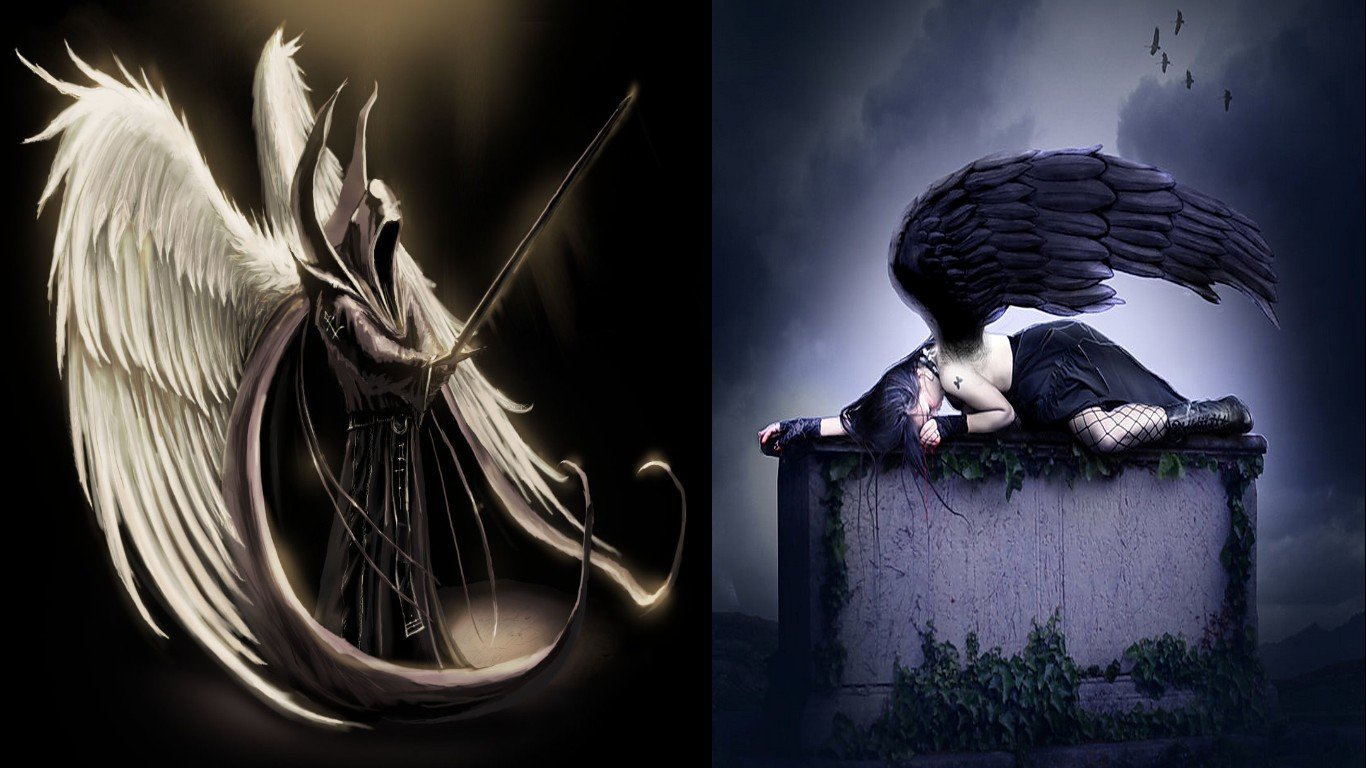 Download hd 1366x768 Dark angel PC background ID:142183 for free