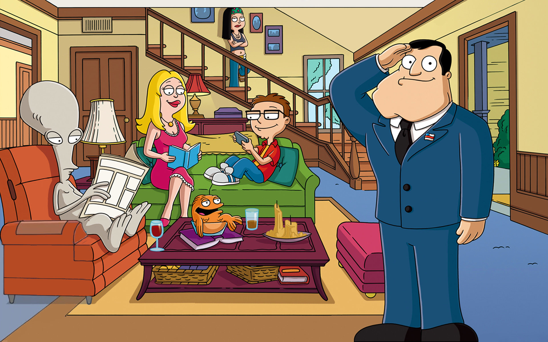 High resolution American Dad! hd 1920x1200 background ID:196246 for PC